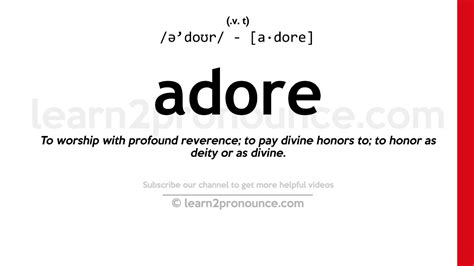 adorer definition and etymology